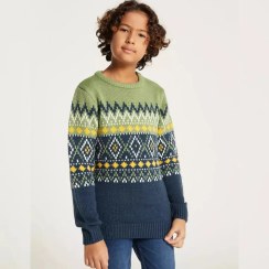 تصویر بافت ژاکارد بچگانه BOYS COLLECTION JUNIORS سایز ۱۳-۱۴ سال 