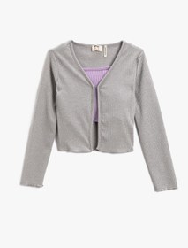 تصویر ژاکت کش باف پشمی بچگانه کوتون koton 