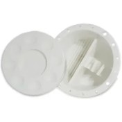 تصویر ظرف قلم‌شور درب دار گرد 