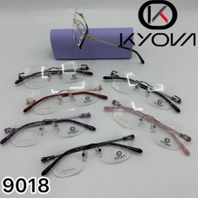 تصویر فریم عینک طبی بدون قاب زنانه kyova 9018 