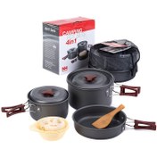 تصویر ست ظروف 4 تکه نیچرهایک | NH15T203-G NH2-3 people camping cookware