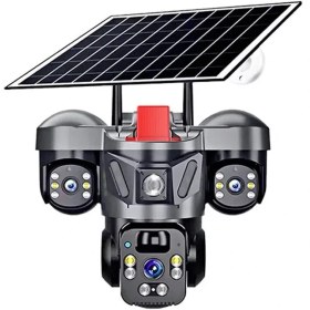تصویر دوربین سیمکارتی سولار خورشیدی 3 لنز 12 مگاپیکسل مدل هیولا 