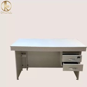 تصویر میز اداری مدل غزال وکیوم دو کشو ابعاد ۱۴۰ در ۷۰ 