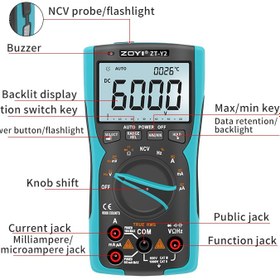 تصویر مولتی متر زویی مدل ZOYI ZT-Y2 MULTIMETER ZOYI ZT-Y2