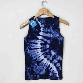 تصویر رکابی دخترانه تای دای ( شیبوری ) سرمه‌ای - عرض: 39 سانتی متر- قد: 60 سانتی متر Tie Dye Sleeveless Shirt