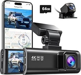 تصویر Redtiger Dash Cam 4K ساخته شده در WiFi GPS Front 4K عقب دوربین دوتایی دوگانه برای اتومبیل 3.18 "صفحه نمایش IPS 170 دوربین زاویه دید گسترده با سنسور Starvis ، WDR Night Vision ، G-Sensor ، Loop Record ، پشتیبانی 256 گیگابایت حداکثر REDTIGER Dash Cam 4K Built in WiFi GPS Front 4K Rear 1080P Dual Dash Camera for Cars 3.18&quot; IPS Screen 170 Wide Angle Camera with Starvis Sensor,WDR Night Vision,G-Sensor,Loop Record,Support 256GB Max