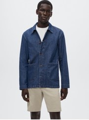 تصویر پیراهن مردانه آبی منگوMANGO Man | 37081290 اورجینال 