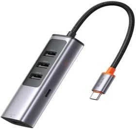 تصویر هاب تایپ‌ سی با 5 پورت مک‌ دودو MCDODO USB-C USB3.0x4+PD100W HU-112 