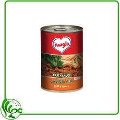 تصویر کنسرو سس ماکارونی(با سویا و قارچ) دلوسه 380 گرمی 