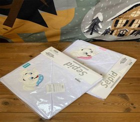 تصویر حوله حمام نوزادی 4 تیکه سپید 