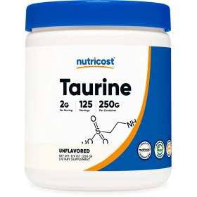 تصویر Nutricost Taurine Unflavored (8.9 oz) 250g Powder 