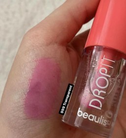 تصویر رژگونه و لیپ گلاس حرارتی بیولیس مدل Drop It Beaulis DROP IT PH Changing Lip Gloss & Blush - 4.2 ml