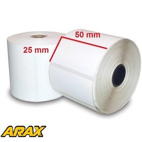 تصویر برچسب پرینتر لیبل زن لیوکام مدل 25X50 LEOCOM Termal Label Roll 25X50