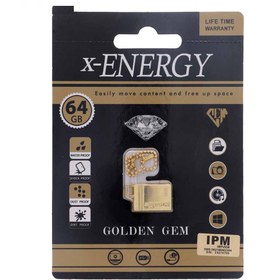 تصویر فلش مموری ایکس انرژی Golden Gem 64 GB USB 2.0 ا x-ENERGY Golden Gem 64 GB USB 2.0 Flash Memory x-ENERGY Golden Gem 64 GB USB 2.0 Flash Memory