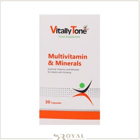 تصویر مولتی ویتامین و مواد معدنی ویتالی تون 30 کپسول نرم Multivitamin & Minerals Vitally Tone 30Caps