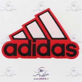 تصویر مارک گلدوزی سوپر خارجی بزرگ ADIDAS قرمز مشکی 