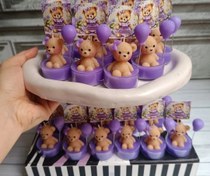 تصویر گیفت تدی گیفت تولد شمع خرسی کودک 