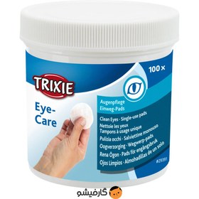 تصویر پد تریکسی مراقبت و لک بر دور چشم گربه TRIXIE Eye-Care Single-use pads