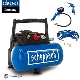 تصویر SCHEPPACH HC06 کیت کمپرسور باد 6 لیتری 1200 وات شپخ مدل 5906153901 scheppach 5906153901 hc06 compressor kit