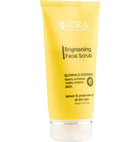 تصویر اسکراب تمیزکننده و روشن کننده پوست صورت آدرا مدل SB حجم 180 میل Adra Brightening Facial Scrub 150ml