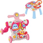 تصویر واکر 5 کاره موزیکال صورتی 0827 هانگر Huanger - HNR0827 