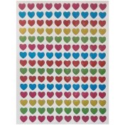 تصویر برچسب طرح قلب رنگی سایز کوچک Color heart Sticker