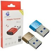 تصویر تبدیل Type- c به USB3.0 پک 2 عددی Konfulon G 