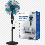 تصویر پنکه شارژی،برقی ایستاده 16 اینچ لایت ویو مدل LW-RF1633 