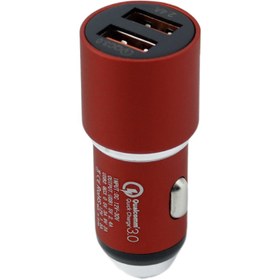 تصویر شارژر فندکی فست شارژ Metal Dual USB 5A QC3.0 PD Fast charge Metal Dual USB 5A QC3.0 PD lighter charger