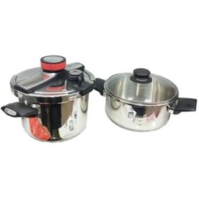 تصویر زودپز استیل مایر 5.7 لیتری MR-7675 Maier MR-7675 Maier Pressure Cooker 5.7Liter