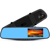 تصویر دوربین ثبت وقایع و آینه ی مانیتور دار دو لنز 