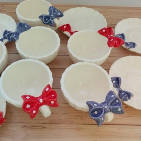 تصویر فنجان نعلبکی پاپیون 