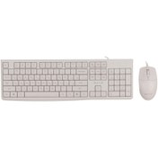 تصویر کیبورد و ماوس سیمی آولا مدل AULA AC105 AULA WIRED KEYBOARD AND MOUSE SET AC 105