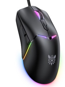 تصویر ماوس گیمینگ اونیکوما مدل CW929 با سیم DPI12800 نور RGB 
