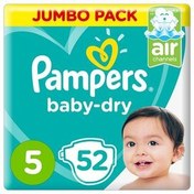 تصویر پوشک پمپرز مدل Baby Dry سایز 5 بسته 52 عددی 