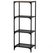 تصویر کتابخانه فلزی مدرن 3 طبقه ژالکه TIRDAD FJÄLLBO Shelf unit, Black