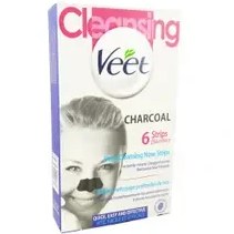 تصویر چسب‌ پاک کننده بینی ویت (Veet) مدل Charcoal بسته 6 عددی رنگ مشکی 