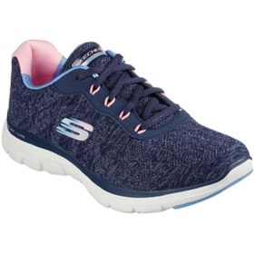 تصویر اسنیکر زنانه آبی سرمه ای اسکیچرز Skechers 149570 NVMT 