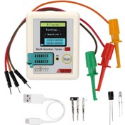 تصویر تستر قطعات الکترونیکی LCR-T7 به همراه دیکودر IR ریموت و باتری 