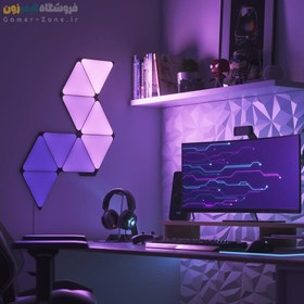 تصویر پنل روشنایی مثلثی مشکی هوشمند 9 تکه نانولیف لیمیتید ادیشن Nanoleaf Shapes Limited Edition Ultra Black Triangles Smarter Kit (9 Panels) 