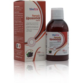 تصویر شربت آهن Ferosis Liposomal حجم 200 میلی لیتر ویواکیدز Viva Kids Ferosis Liposomal Liquid 200 ml