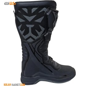 تصویر بوت موتور سواری کراسی تایگر رنگ مشکی مدل T3 Cross Tiger Motorcycle Boots Model T3 Black Red