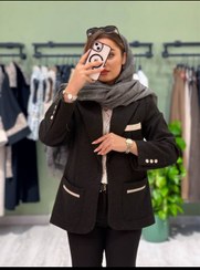 تصویر کت فوتر یقه انگلیسی پشت گلدوزی 