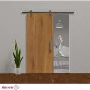 تصویر مکانیزم ریلی درب چوبی آویز از بالا مدل روستیک آلباتور Albatur کد 1198820 