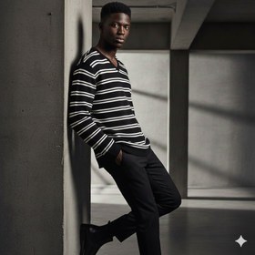 تصویر بافت یقه هفت مردانه اورجینال 