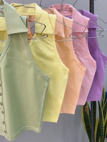 تصویر تاپ یقه شکاری دلبـر - یاسی 