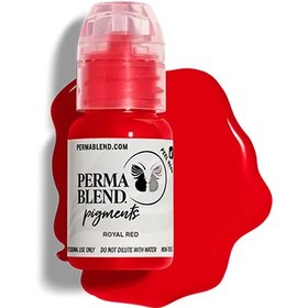 تصویر رنگ تاتو پرمابلند رویال رد 15 میل perma blend : royal red 