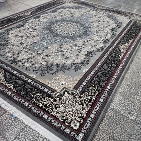 تصویر فرش 500 شانه تراکم 1500 طرح تندیس طوسی (ارسال رایگان) - 4 متری(2/25*1/5) 