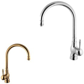 تصویر شیر ظرفشویی البرز روز مدل مارتین Alborzrooz gold-Martin kitchen tap