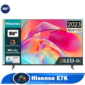 تصویر تلویزیون کیو ال ای دی هایسنس مدل 50E7K سایز 50 اینچ Hisense 50 inch smart led tv model 50E7K